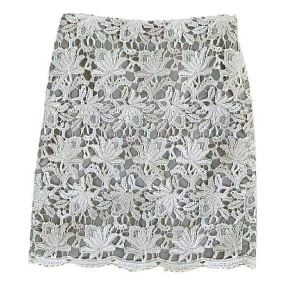 Ann Taylor Cream Lace Short Skirt - Petite - Picture 1 of 4